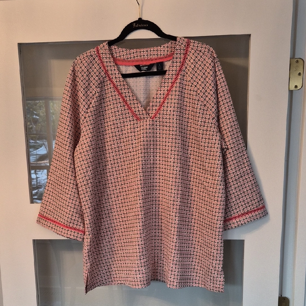 Women's Lands' End Rayon 3/4 Sleeve Tunic Top